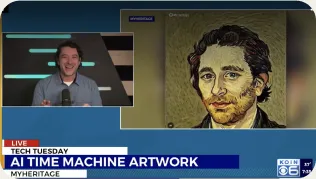 KOIN6 “AI Time Machine artwork” segment
